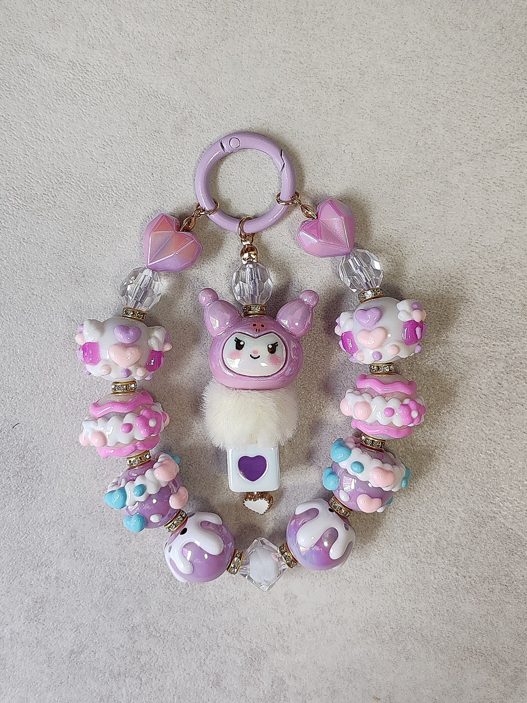 Sweet Kuromi Dream Charm – Handmade Kawaii Anhänger