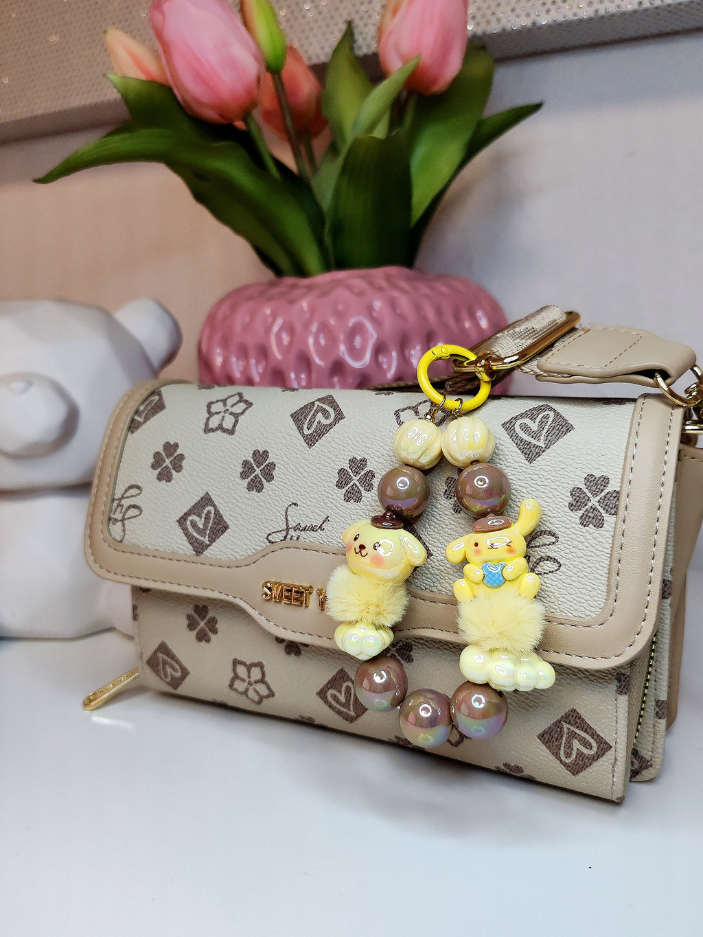 Pompompurin Dream Charm – Handgefertigter Taschen- & Schlüsselanhänger
