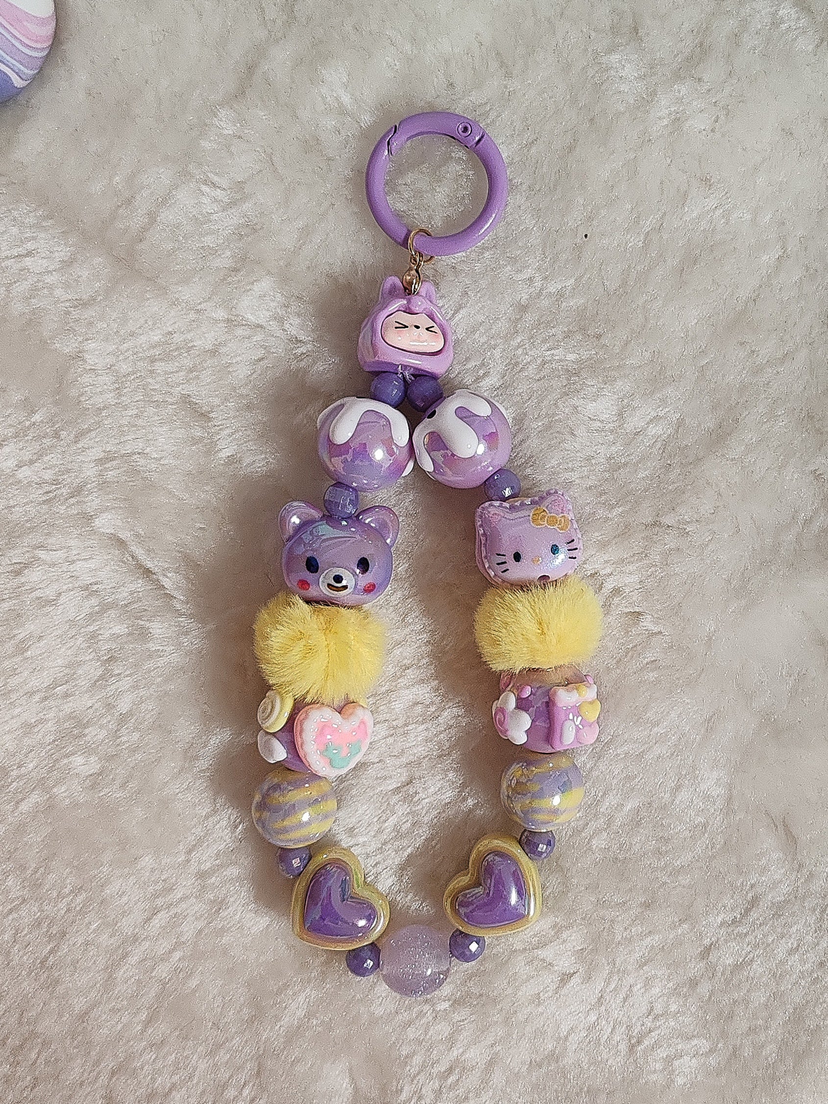 Sweet Bear Dream Charm – Handgefertigter Kawaii Schlüsselanhänger