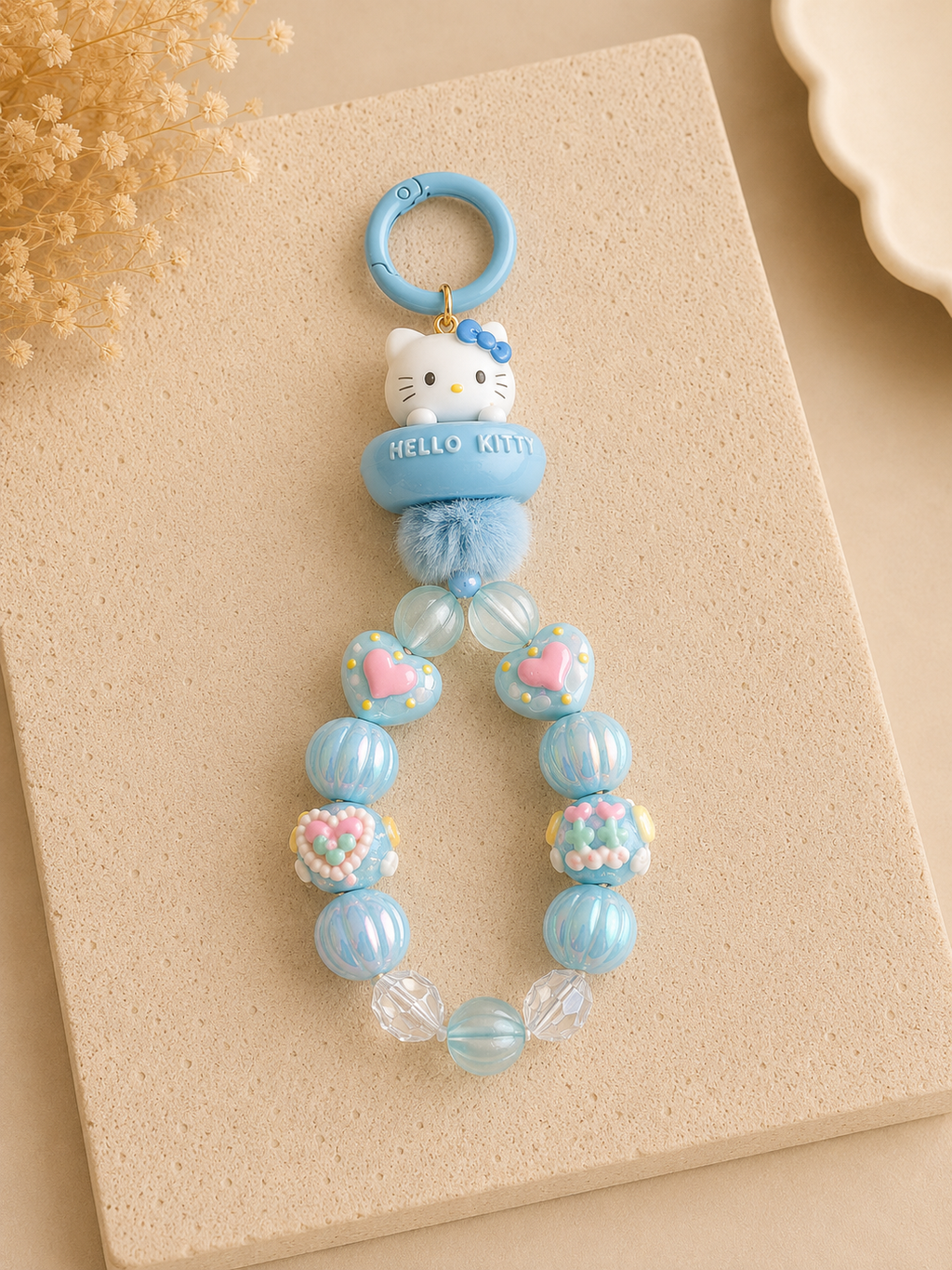 Hello Kitty Sky Charm – Handgefertigter Taschen- & Schlüsselanhänger