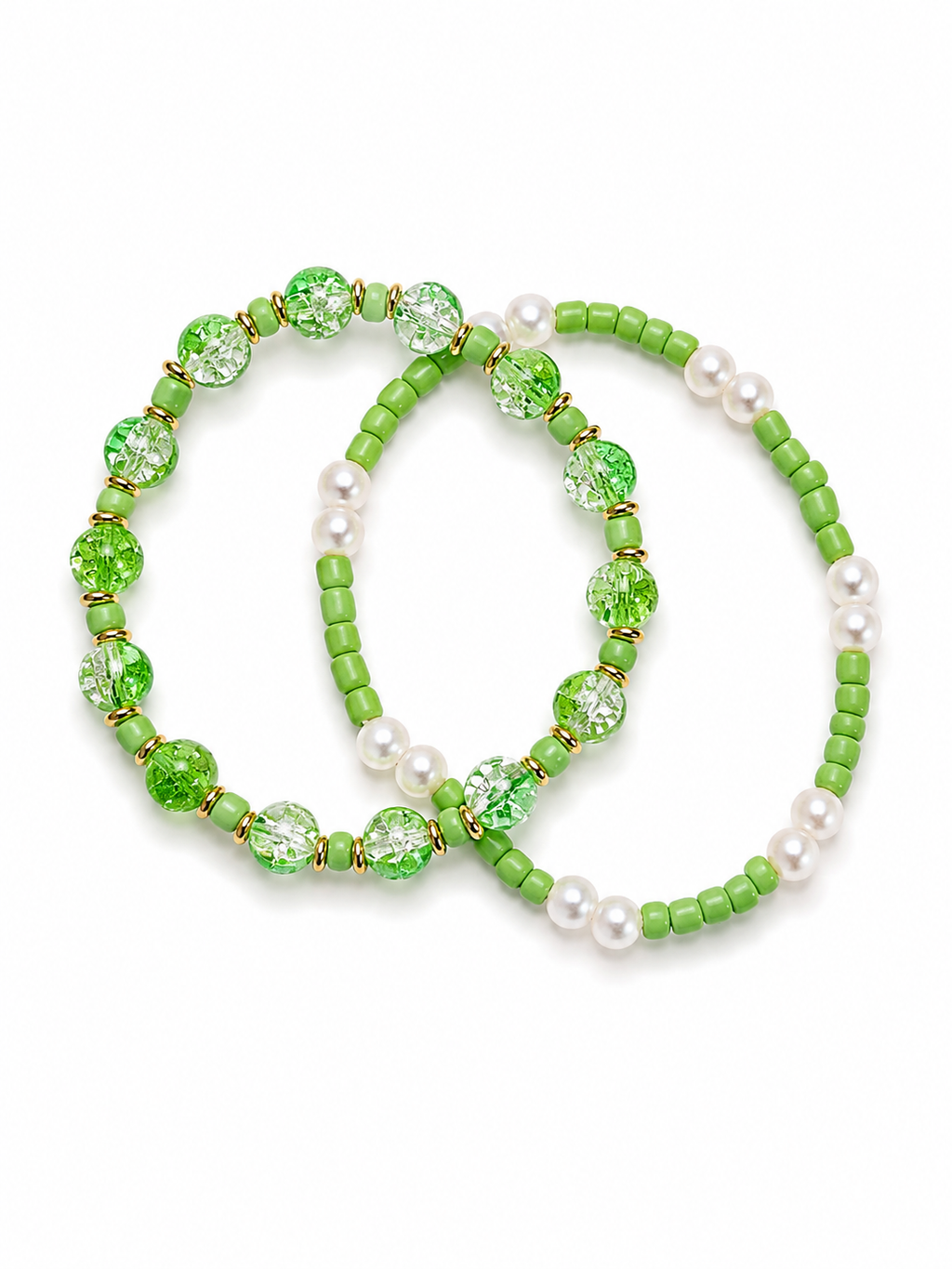 Emerald Pearl Armband Set