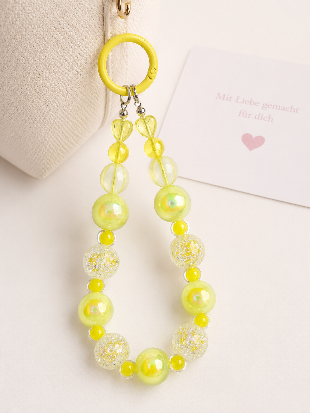 Lemon Glow Charm – Handgefertigter Kawaii Schlüsselanhänger