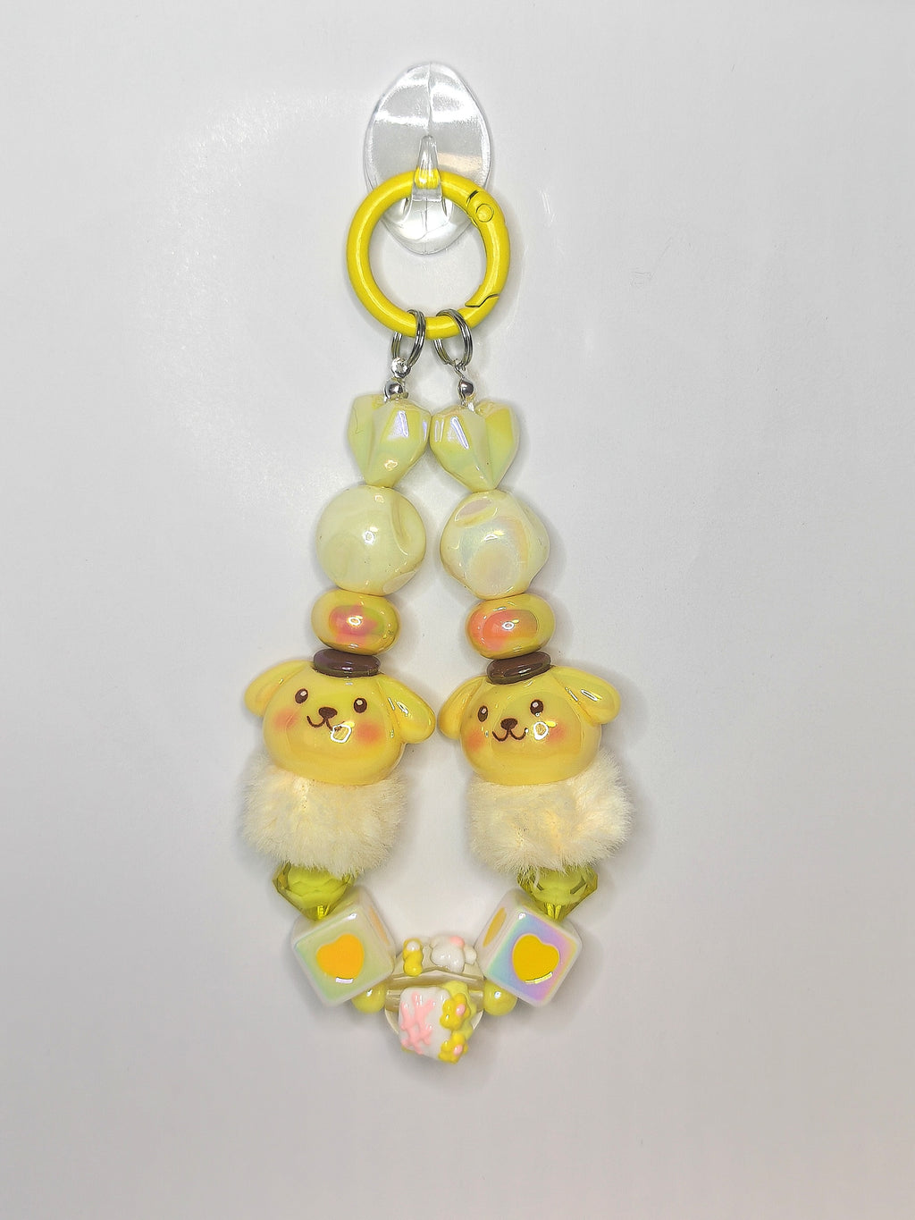 Sunny Puppy Charm – Handgefertigter Kawaii Schlüsselanhänger