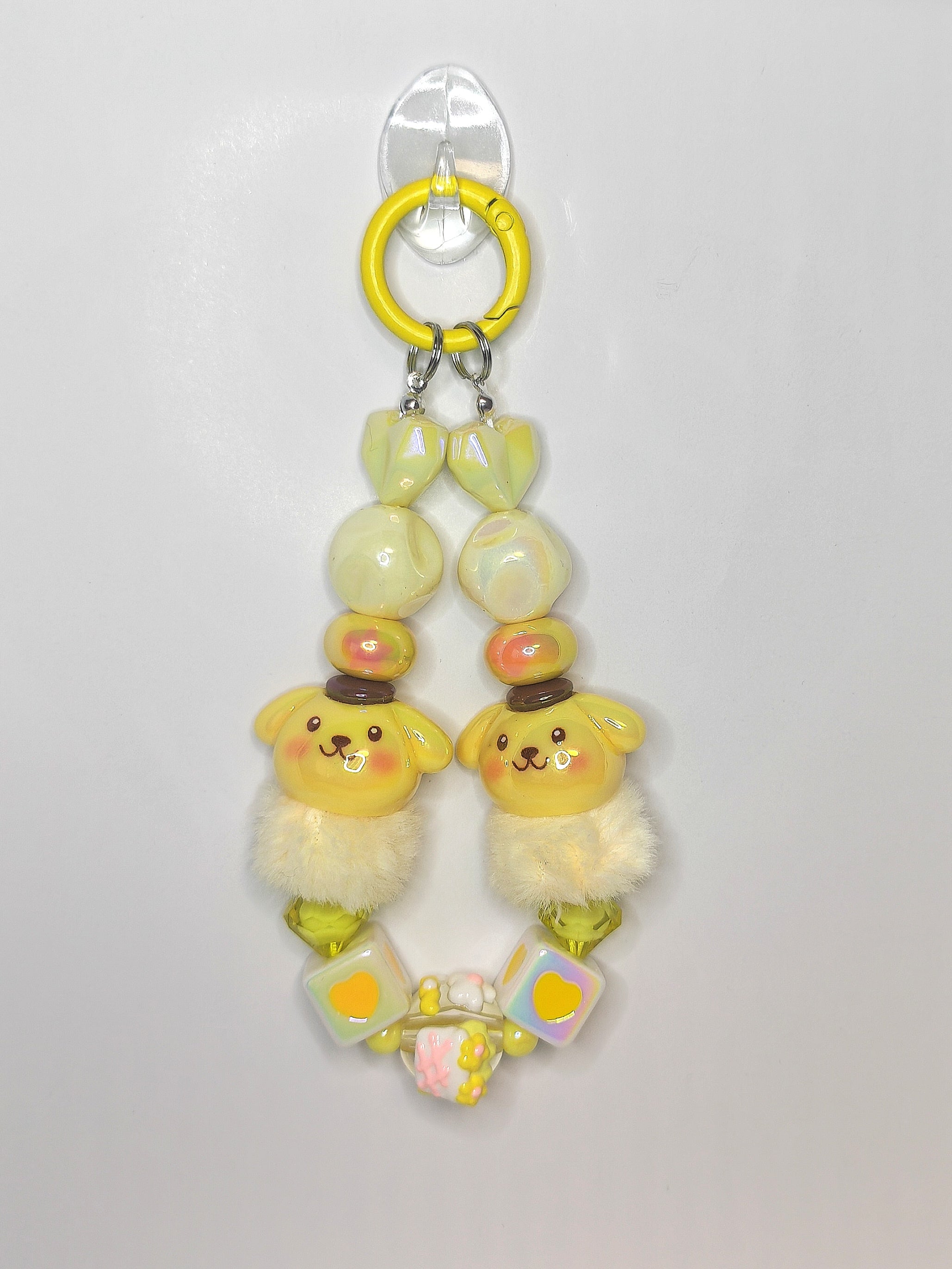 Sunny Puppy Charm – Handgefertigter Kawaii Schlüsselanhänger