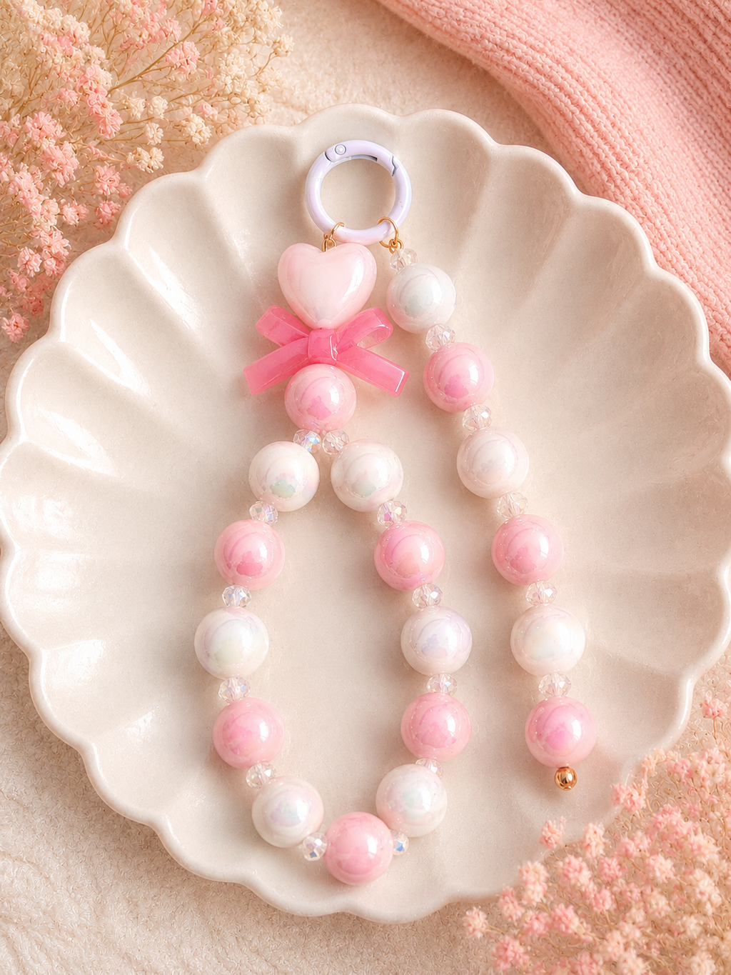 Pastell Dream Charm – Handgemachter Perlenanhänger
