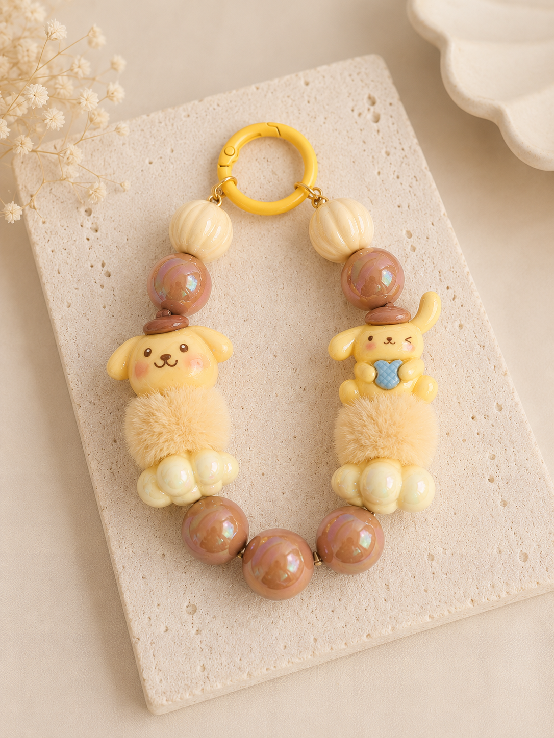 Pompompurin Dream Charm – Handgefertigter Taschen- & Schlüsselanhänger