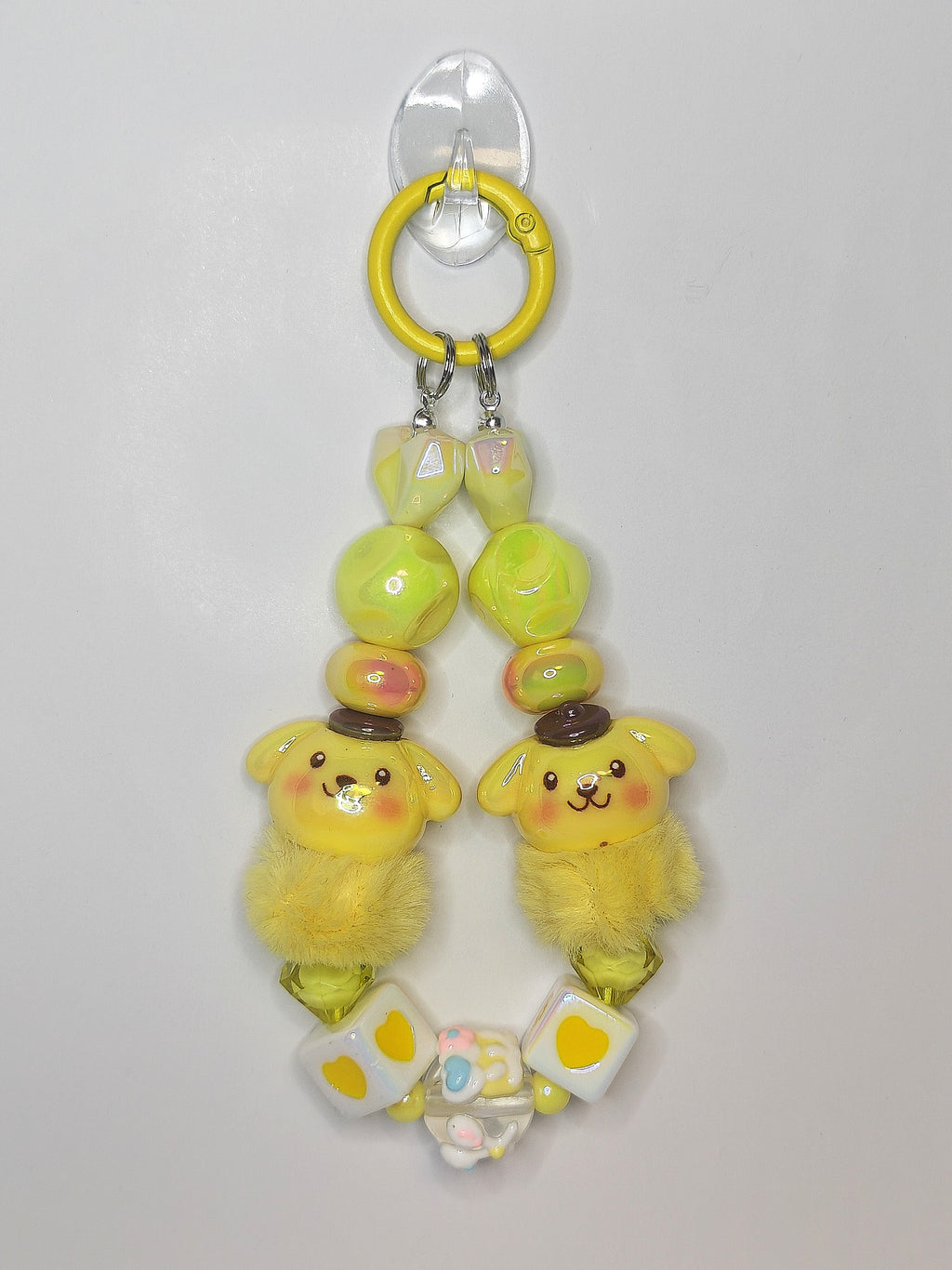 Sunny Puppy Charm – Handgefertigter Kawaii Schlüsselanhänger
