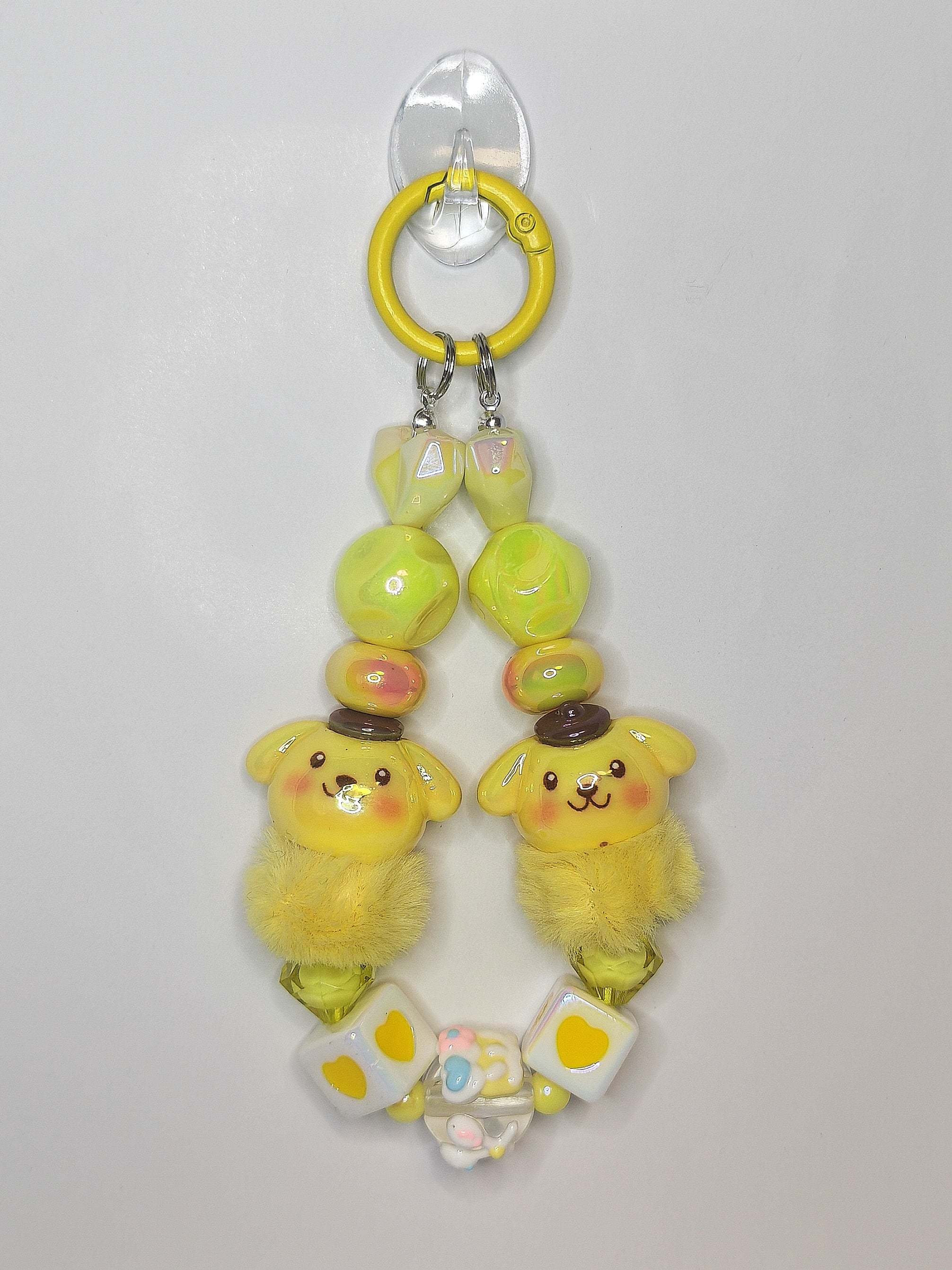 Sunny Puppy Charm – Handgefertigter Kawaii Schlüsselanhänger