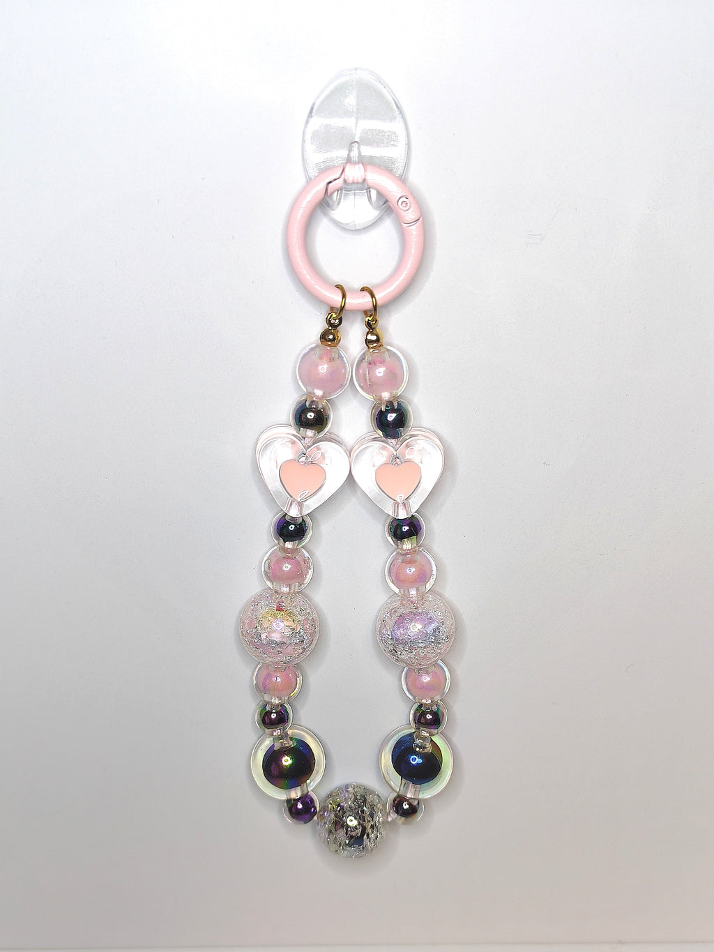 Heart Glow Schlüsselanhänger – Handmade Perlen Charm