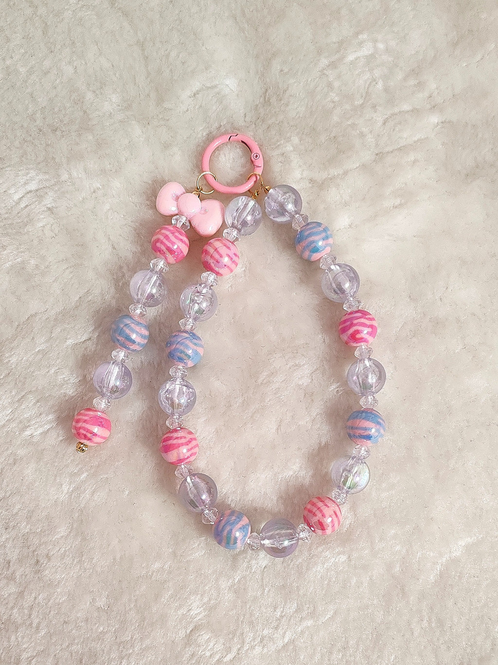 Candy Swirl Charm – Handgefertigter Kawaii Taschen- & Schlüsselanhänger