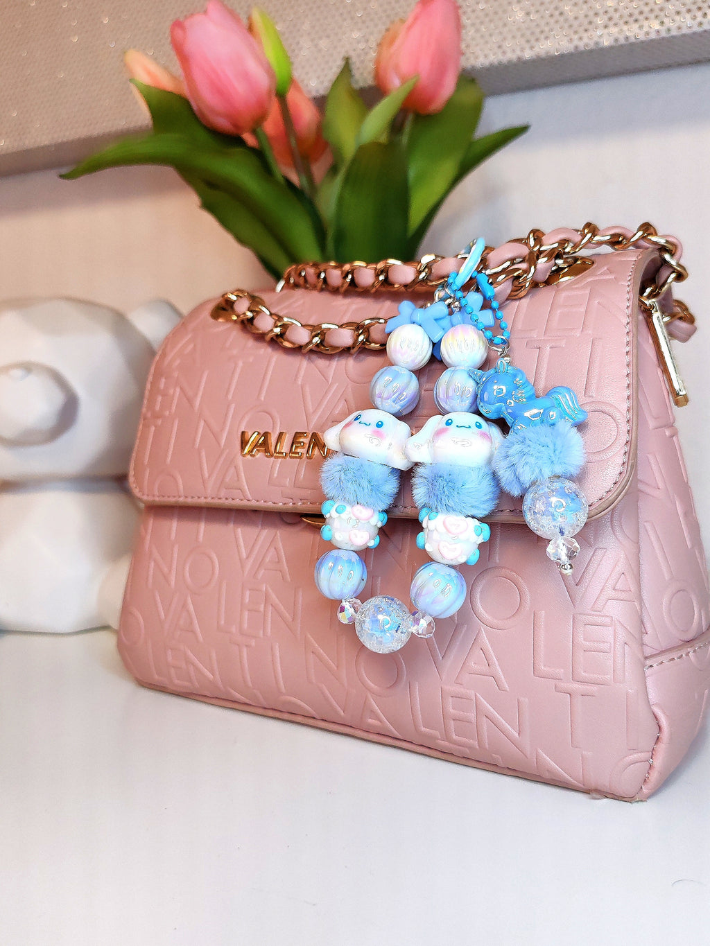 💙 Kawaii Pastell Schlüsselanhänger „Dreamy Blue“