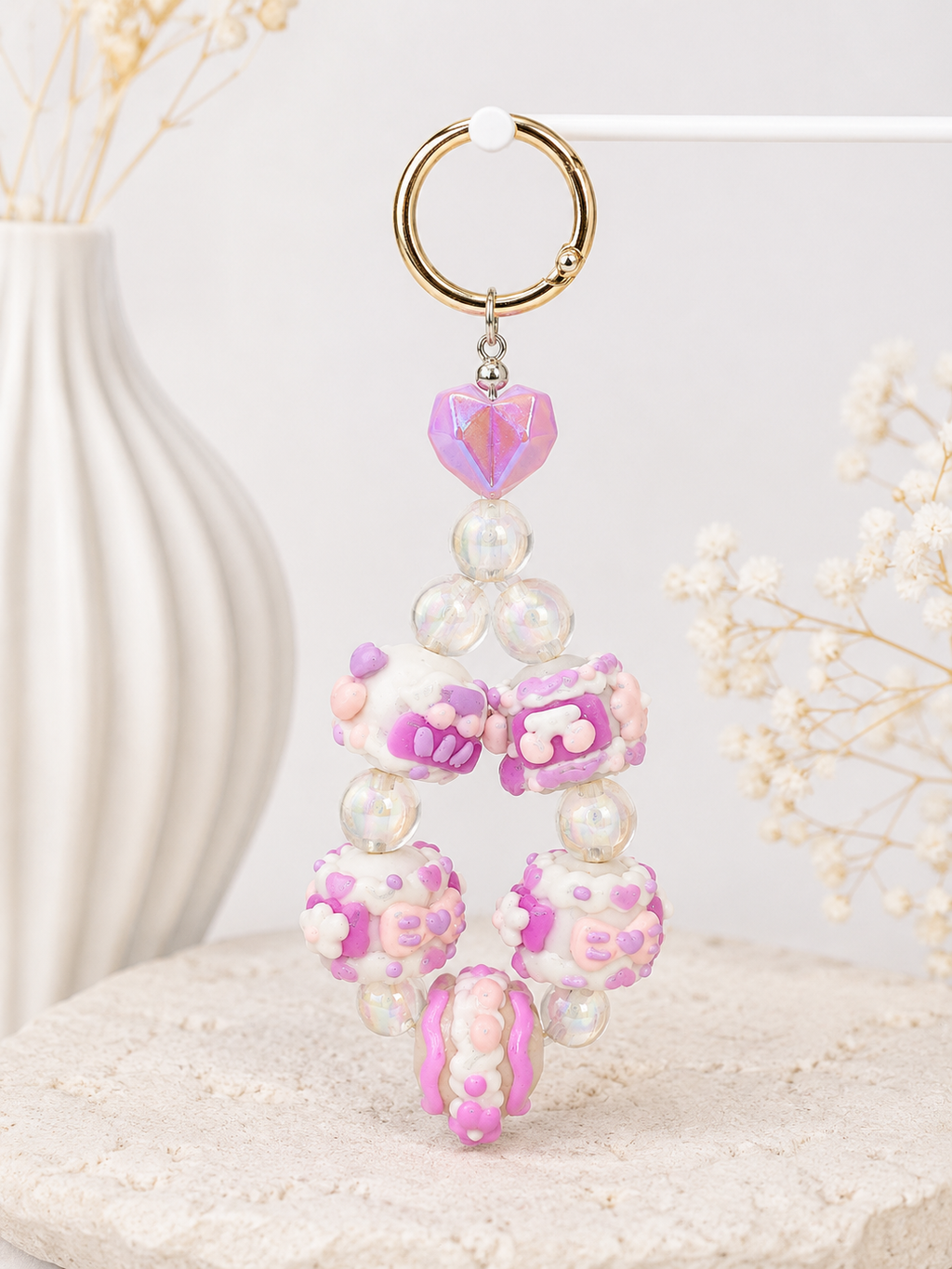 Sweet Hearts Mini Charm – Handgefertigter Kawaii Schlüsselanhänger
