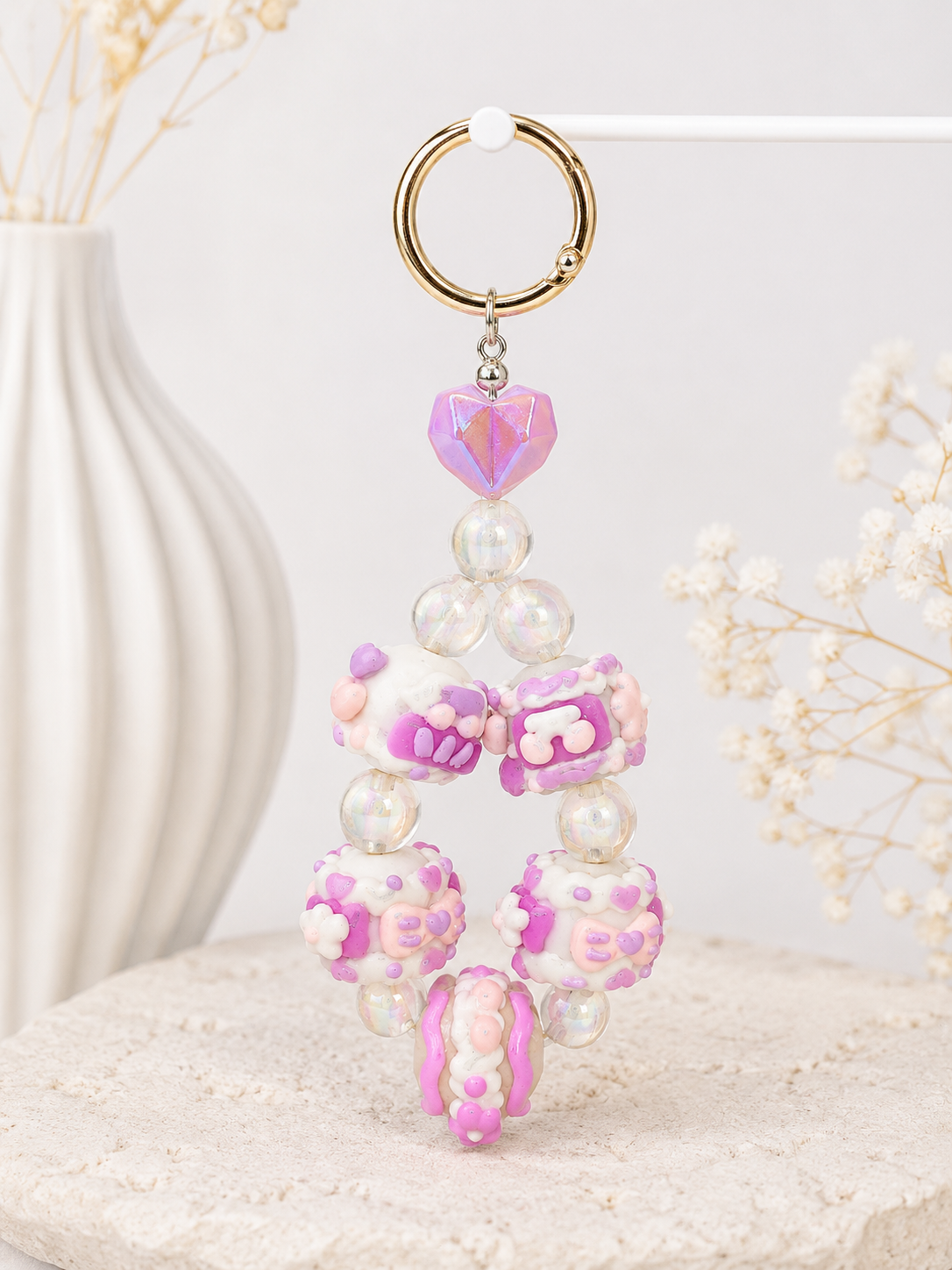 Sweet Hearts Mini Charm – Handgefertigter Kawaii Schlüsselanhänger